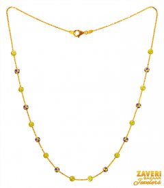 22k Gold Multicolor Beads Chain