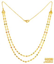 22K Gold Double layers Chain ( Gold Fancy Chains )