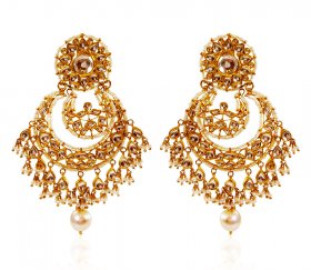 22K Gold Chand Bali Earrings