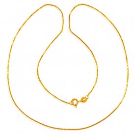 22 Kt Gold Box Chain (16 In)