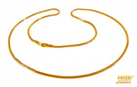 22 Kt Gold Two Tone Chain (20 Inch)