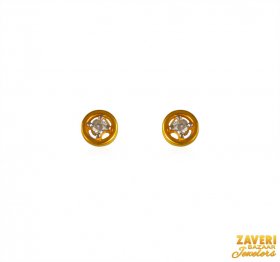 Beautiful 22K Gold CZ Earrings