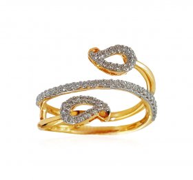 18KT Yellow Gold Diamond Ring ( Diamond Rings (Ladies) )