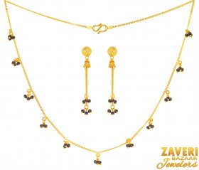 22K Gold fancy Necklace Set ( 22K Light Necklace Sets )