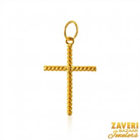 22K Gold Cross Pendant ( Gold Jesus Pendant )