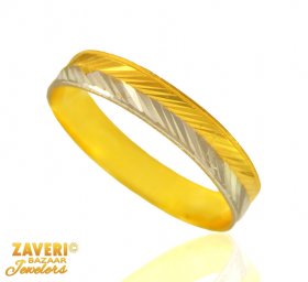 22 Kt Gold Two Tone Band (Ring)