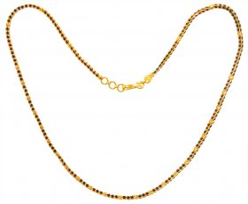 22Kt Gold Beads Mangalsutra Chain