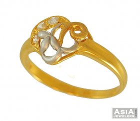 22k Gold Two Tone Ring