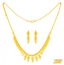 22 k Gold Traditional Necklace Set 