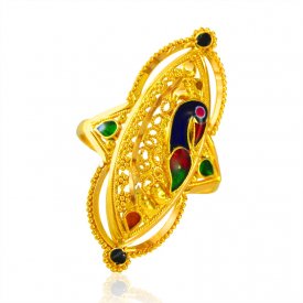 22Kt Gold Peacock Ring