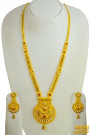 22Kt Gold Fancy Long Necklace ( 22K Necklace Sets (Long) )