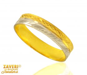 22 Kt Two Tone Gold Band