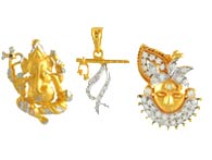 Gold Pendants >  Ganesh, Laxmi, Krishna and more > 