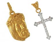 Gold Pendants >  Gold Jesus Pendant > 