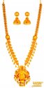 Click here to View - 22 kt Gold Temple Necklace Set 
