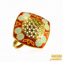 22Kt Gold Meenakari Ring - Click here to buy online - 530 only..
