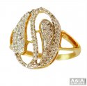 18k Fancy Oval Shaped Diamond Ring - Click here to buy online - 2,307 only..