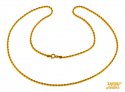 Gold Rope Chain 22 kt 18 Inch - Click here to buy online - 338 only..