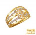 22Kt Gold CZ Designer Ring - Click here to buy online - 1,076 only..