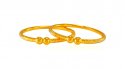 Click here to View - 22k Gold Fancy Baby Kada (2Pc) 
