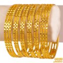 Click here to View - 22Kt Gold Bangles Set (6 Pc) 