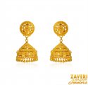 22K Gold Jhumki Earrings - Click here to buy online - 1,585 only..