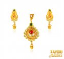 Click here to View - 22K Gold Antique Pendant Set  