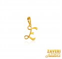 22k Gold Initial E  pendant  - Click here to buy online - 190 only..