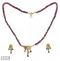 Click here to View - 22k Precious Stone Necklace Set 
