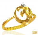 22kt Gold OM Ring for Women - Click here to buy online - 237 only..