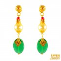 22kt Gold Pearls Long Earrings - Click here to buy online - 740 only..