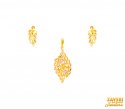 22Kt Gold Two Tone Pendant Set - Click here to buy online - 632 only..