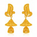 22kt Gold Fancy Chandelier Earrings - Click here to buy online - 1,555 only..