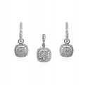 Click here to View - 18kt White Gold Pendant Set  