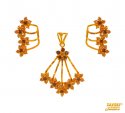 Click here to View - 22 kt Gold Pendant Set 