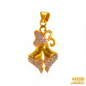 22K Gold CZ Pendant - Click here to buy online - 370 only..