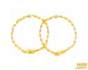 Click here to View - 22Kt Gold TwoTone Baby Bracelet 2Pc 