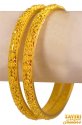 22Kt Gold Fancy Bangles (2 Pc) - Click here to buy online - 5,349 only..