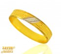 22 Kt Gold Two Tone Ring (Band) - Click here to buy online - 258 only..