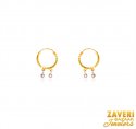 22K Gold Two Tone Hoops  - Click here to buy online - 249 only..