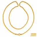22 kt Gold Hollow Chain (16 In) - Click here to buy online - 334 only..