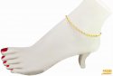 22 Kt Gold Two Tone Anklet (1 PC) - Click here to buy online - 600 only..