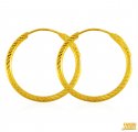22K Gold Machine Cut Hoop - Click here to buy online - 425 only..