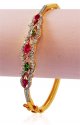 Click here to View - Gold Bangles with colored stones 