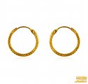22 kt  Gold Hoop Earrings  - Click here to buy online - 350 only..