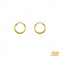 22 kt Gold Hoop Earrings  - Click here to buy online - 215 only..