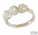 18K Fancy Three Stone Diamond Ring - Click here to buy online - 7,859 only..
