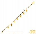 22Kt Gold Black Beads Bracelet - Click here to buy online - 445 only..