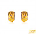 22kt Gold Two Tone Earrings - Click here to buy online - 600 only..
