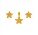 Click here to View - 22K Gold CZ Pendant Set  